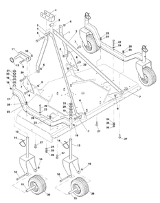 Three Point Hitch Version 4 Diagram and Parts List for FM72 59A40033727 Cub Cadet Lawn Tractor Accessories